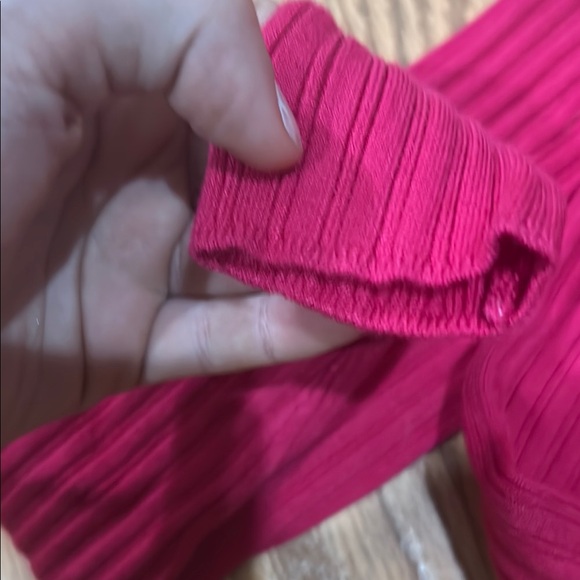 Express Red Ribbed Sweater - Picture 10 of 10